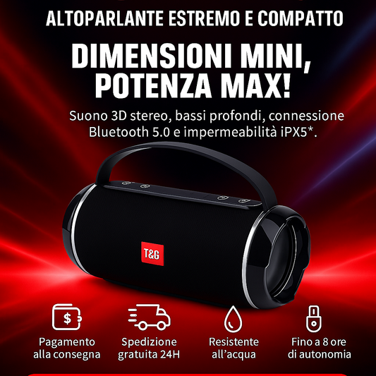 XTREME TG™ – Altoparlante Estremo e Compatto (50% OFF + Spedizione gratuita 24h)