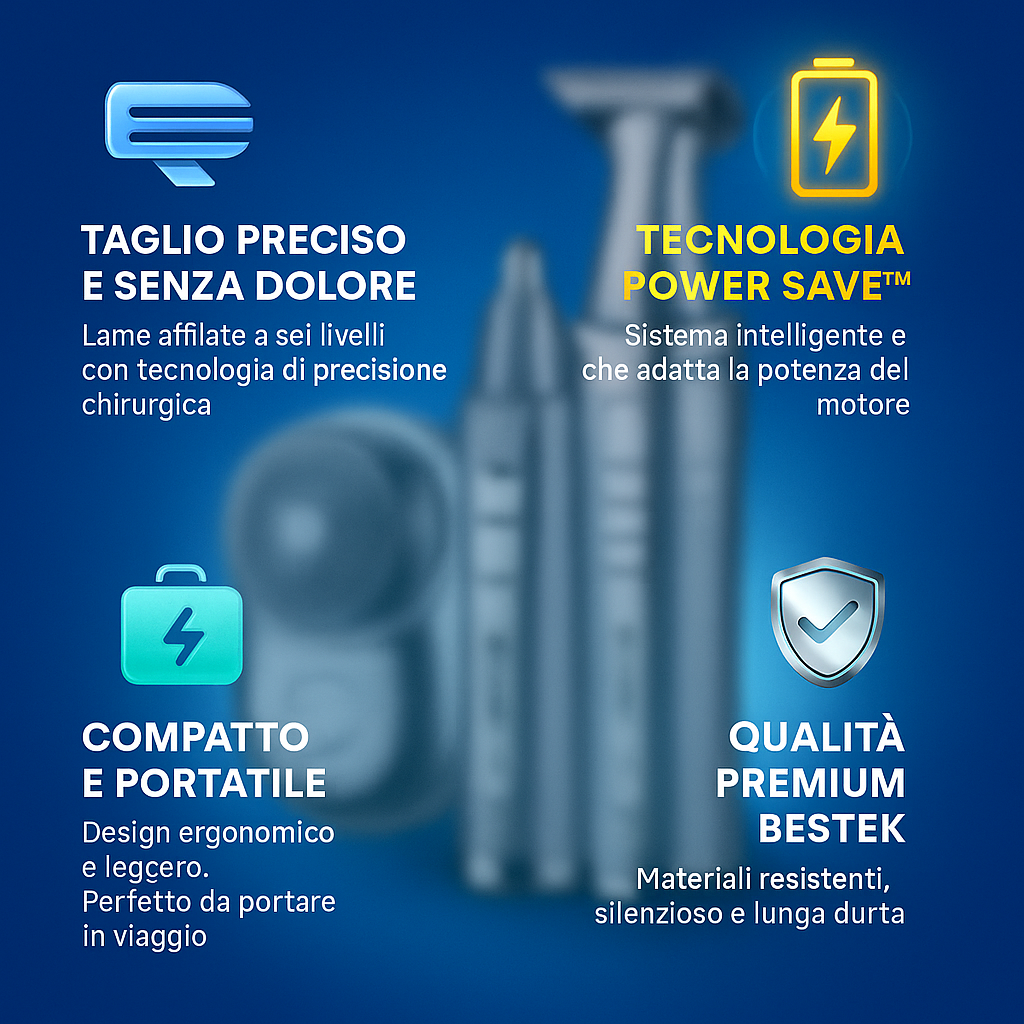 BESTEK DUO PRO™ – COMPRI 1, RICEVI 2! – Precisione da Barbiere, Libertà da Casa.