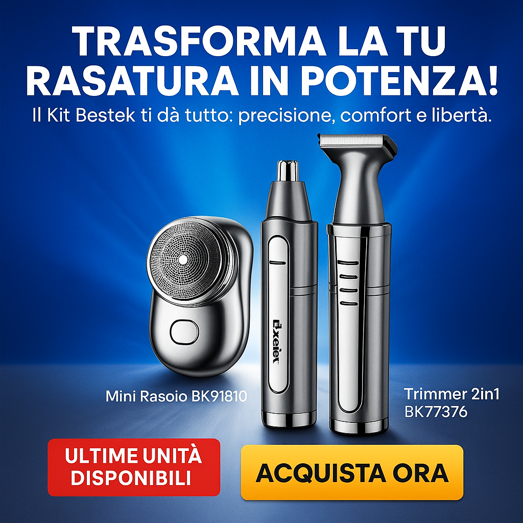 BESTEK DUO PRO™ – COMPRI 1, RICEVI 2! – Precisione da Barbiere, Libertà da Casa.