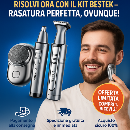 BESTEK DUO PRO™ – COMPRI 1, RICEVI 2! – Precisione da Barbiere, Libertà da Casa.