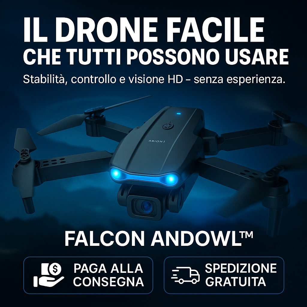 Falcon Andowl™ – Il Drone Facile Che Ti Fa Volare Come un Pro