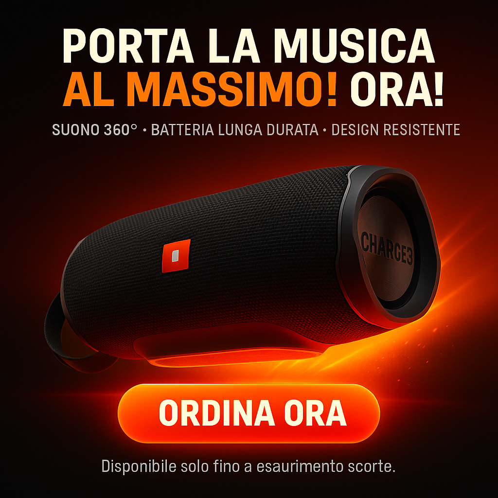 CHARGE 3 – IL SUONO CHE ACCENDE IL TUO MONDO -60% OFF