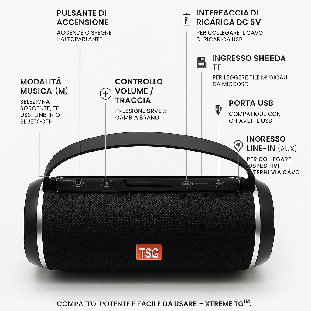 XTREME TG™ – Altoparlante Estremo e Compatto (50% OFF + Spedizione gratuita 24h)
