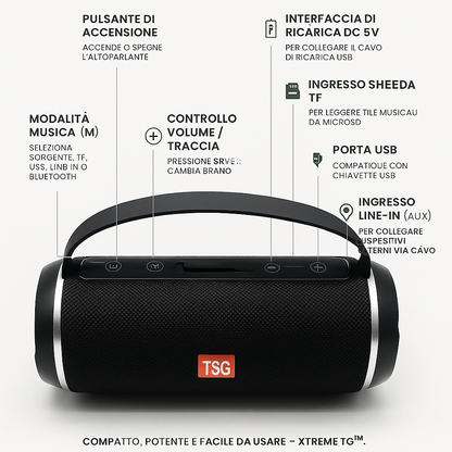 XTREME TG™ – Altoparlante Estremo e Compatto (50% OFF + Spedizione gratuita 24h)