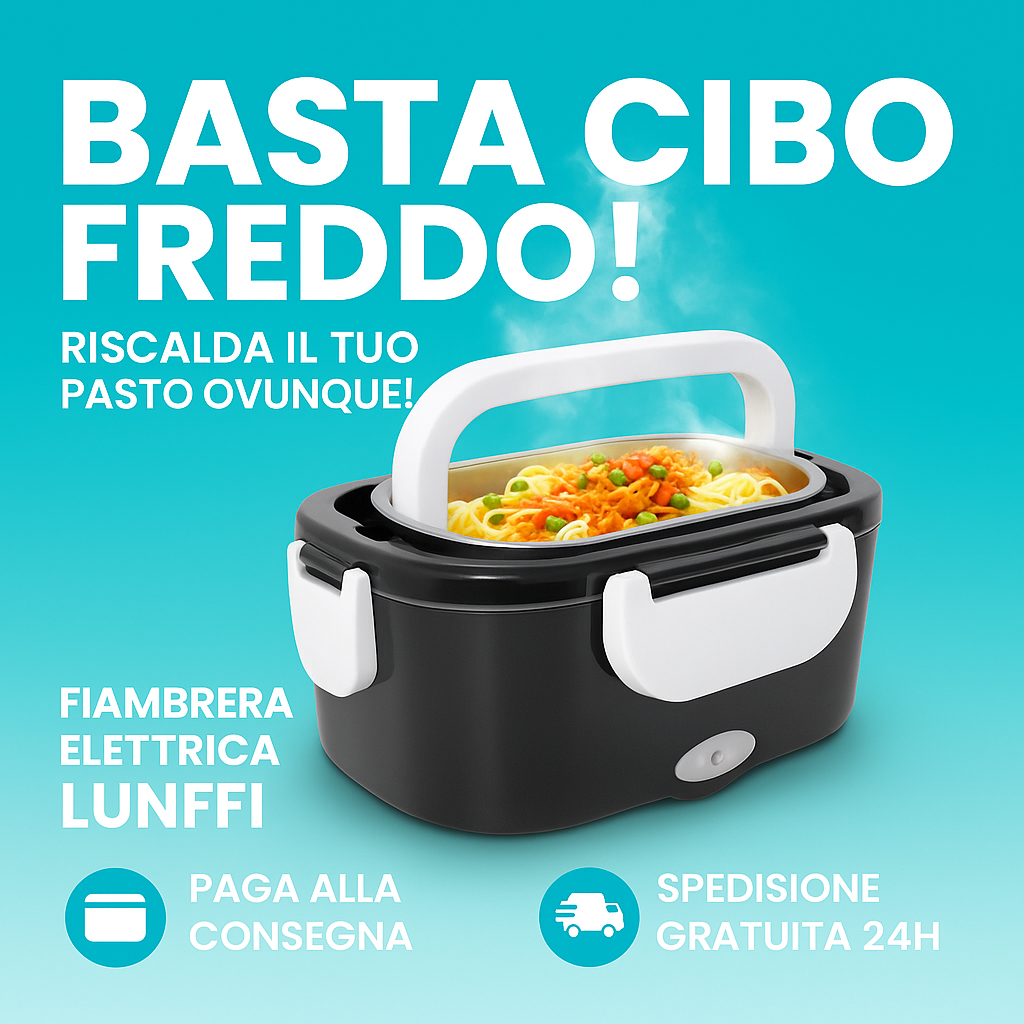 LUNFFI HeatBox™ – Pranzo Caldo Ovunque 🔥 | -50% + Spedizione Gratuita 24h