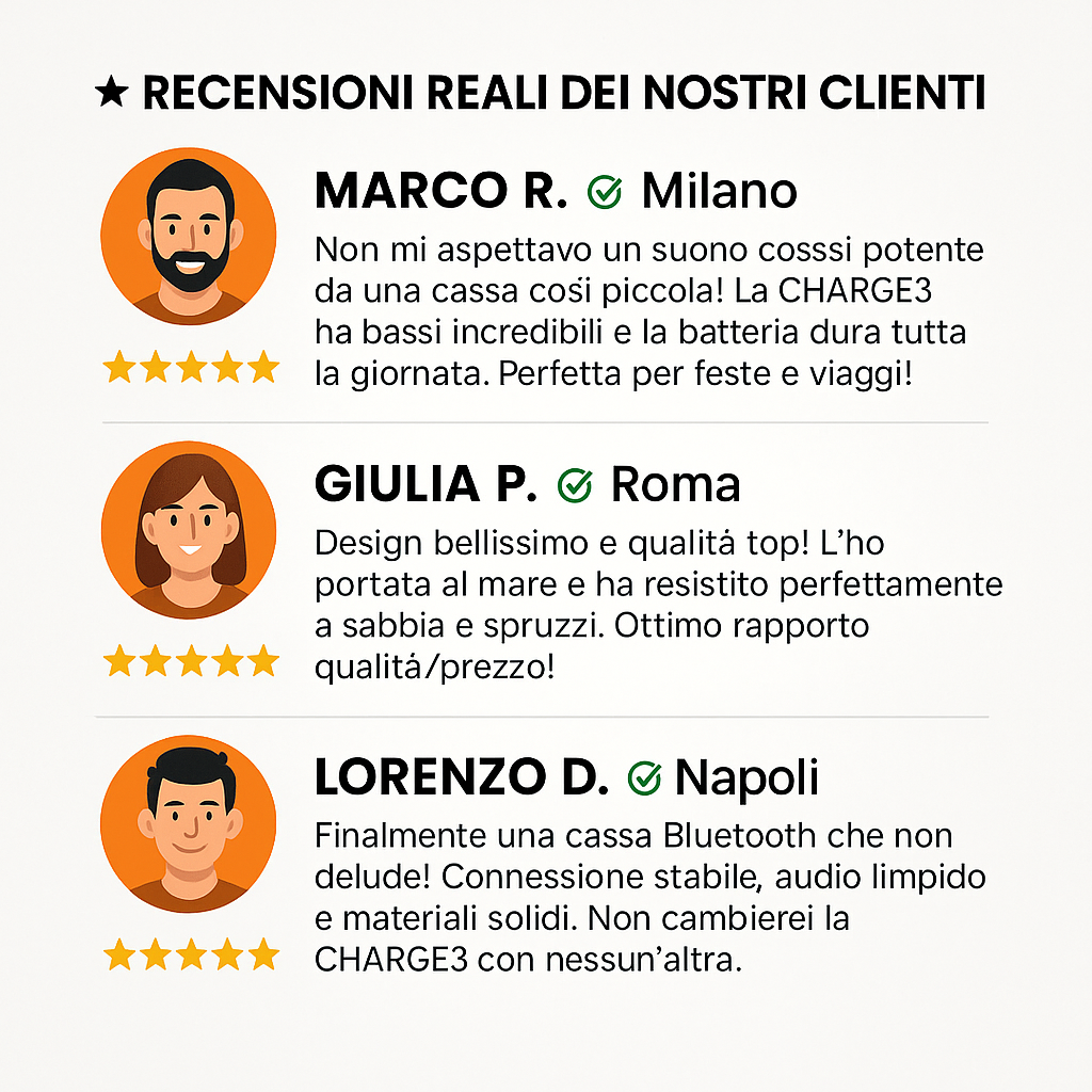 CHARGE 3 – IL SUONO CHE ACCENDE IL TUO MONDO -60% OFF