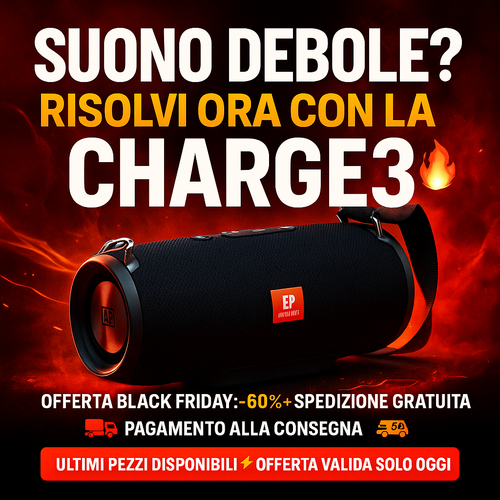 CHARGE 3 – IL SUONO CHE ACCENDE IL TUO MONDO -60% OFF
